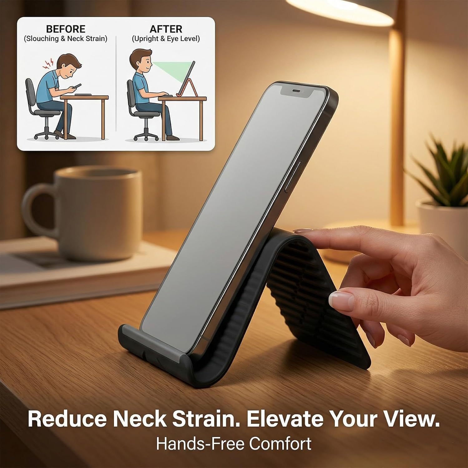 ขาตั้งโทรศัพท์แบบพกพาซิลิโคนสำ - Desk Accessories บทวิจารณ์และราคา