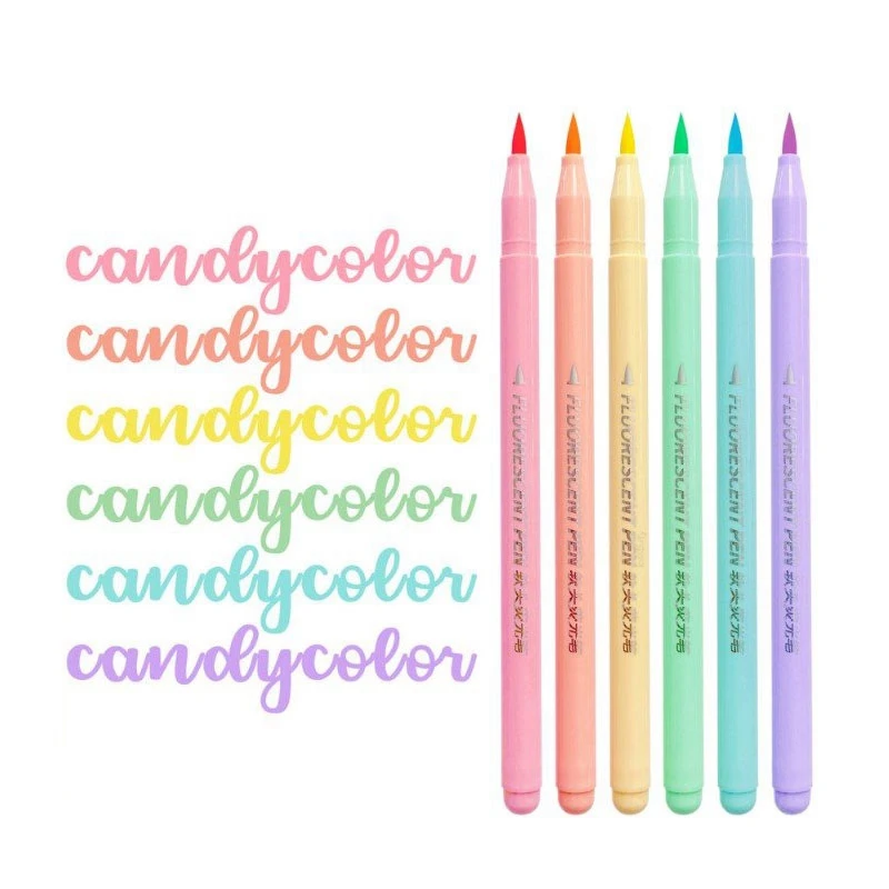ชุดปากกาฟลูออเรสเซนต์ 6 สี ปาก - Pastel Highlighter Set Double Ended บทวิจารณ์และราคา