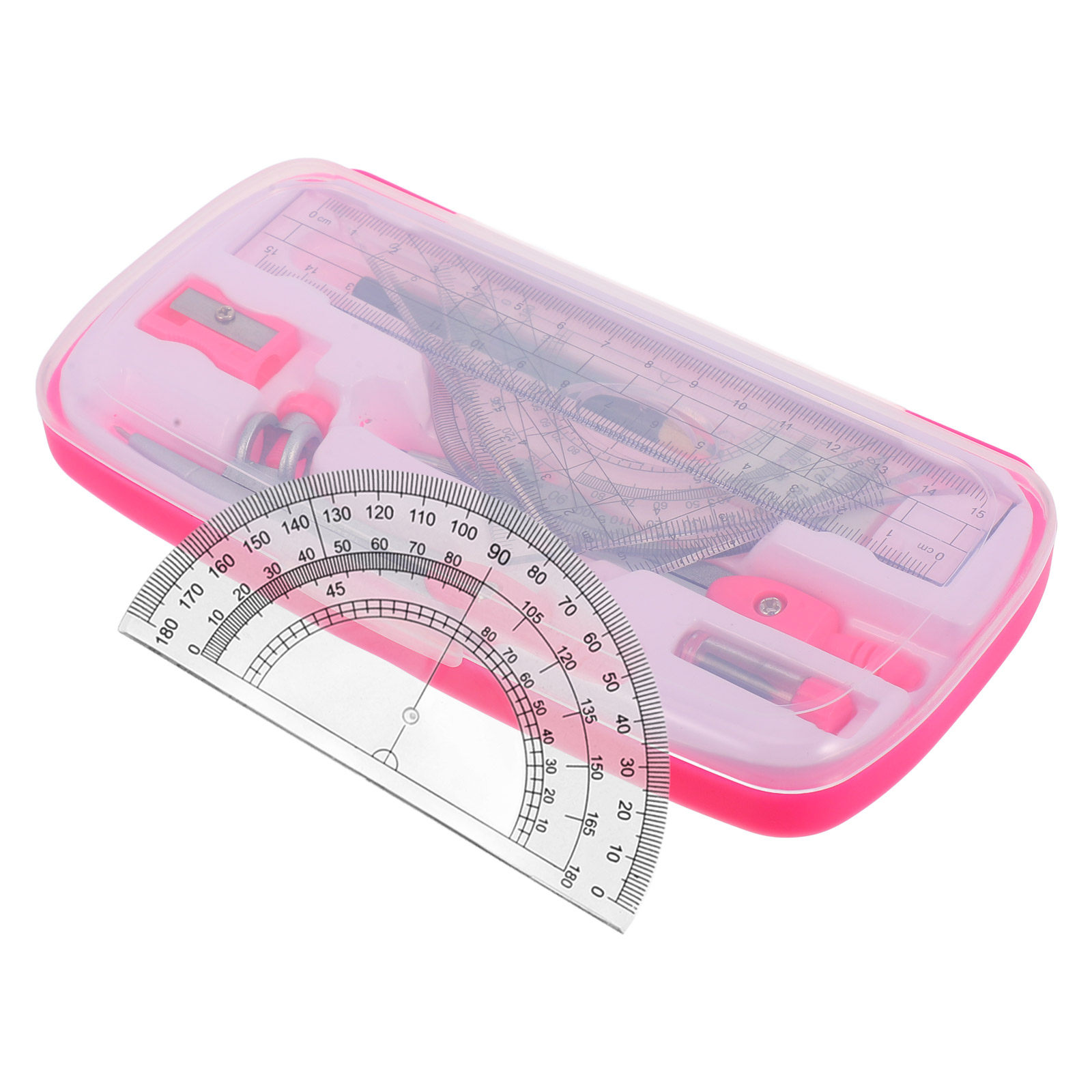 1 ชุดอุปกรณ์วัดมุมและเรขาคณิต  - Math Geometry Set With Compass บทวิจารณ์และราคา