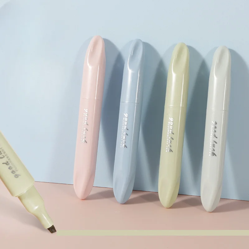 ปากกาไฮไลท์ 4 ด้าม สีพาสเทลไล่ - Pastel Highlighter Set Double Ended บทวิจารณ์และราคา
